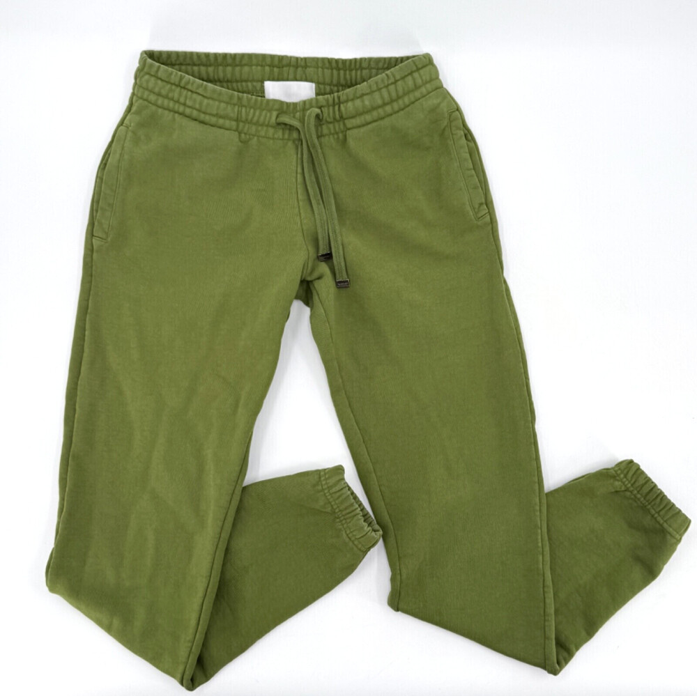 Talentless Pants Womens Small Green Jogger Pull on Drawstring Zip Pockets Heavy
